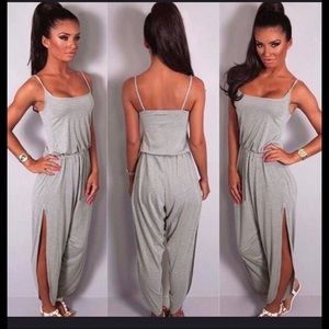 Spaghetti Strapped Slim Pant Jumpsuit